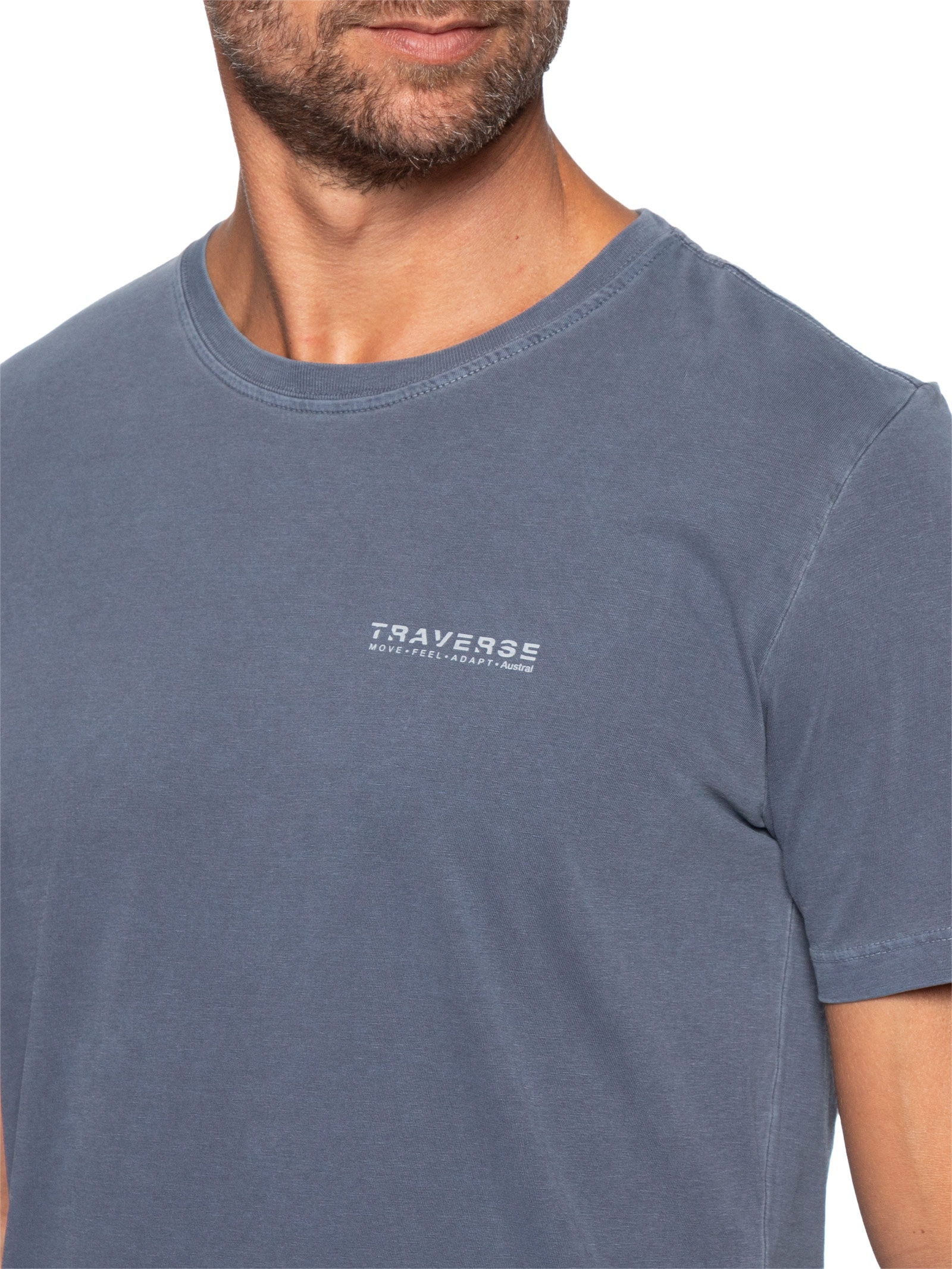 Camiseta Masculina Traverse Azul Austral