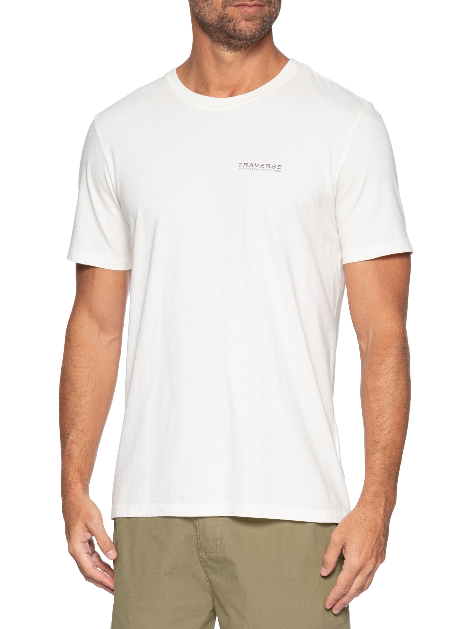 Camiseta Masculina Traverse Branco Austral