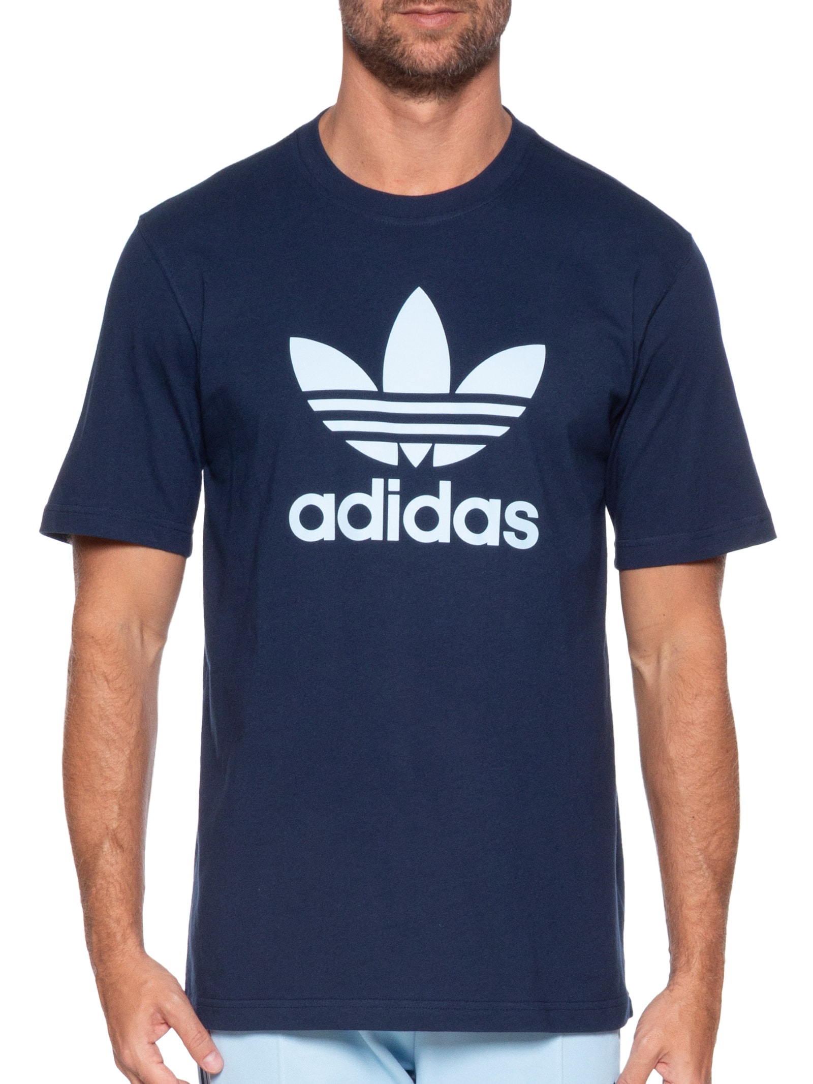 Camiseta Masculina Trefoil Azul Adidas Originals