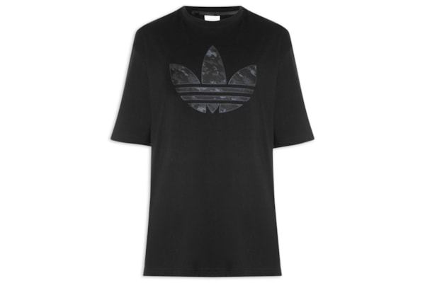 Camiseta Masculina Trefoil Camo - Preto