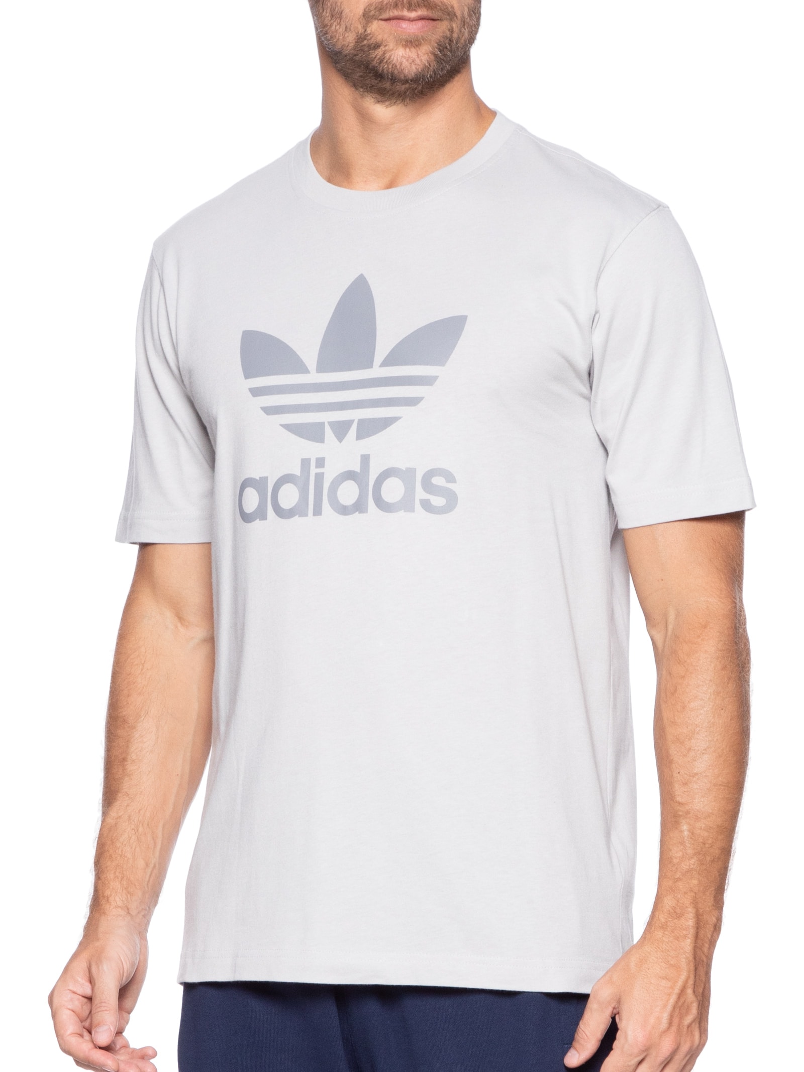 Adidas Originals - Camiseta Masculina Trefoil - Cinza