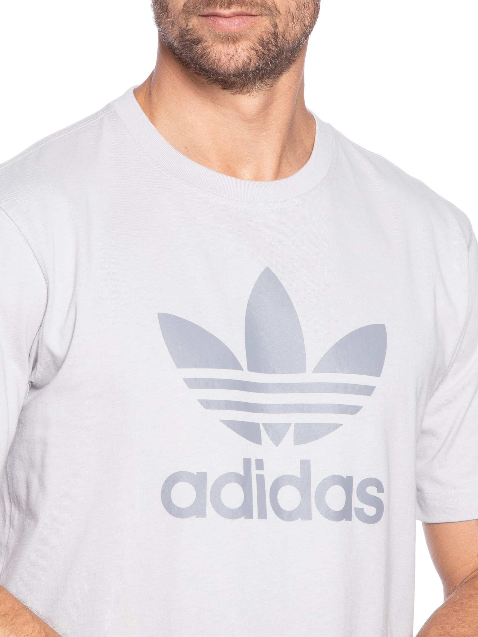 Adidas Originals - Camiseta Masculina Trefoil - Cinza