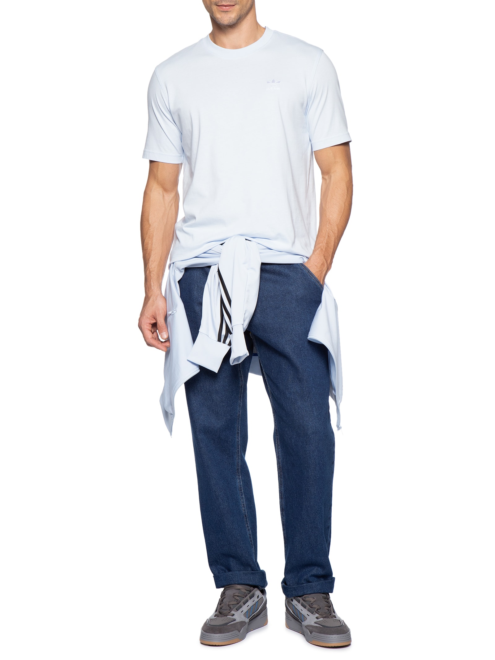 Camiseta Masculina Trefoil Essential Azul Adidas Originals