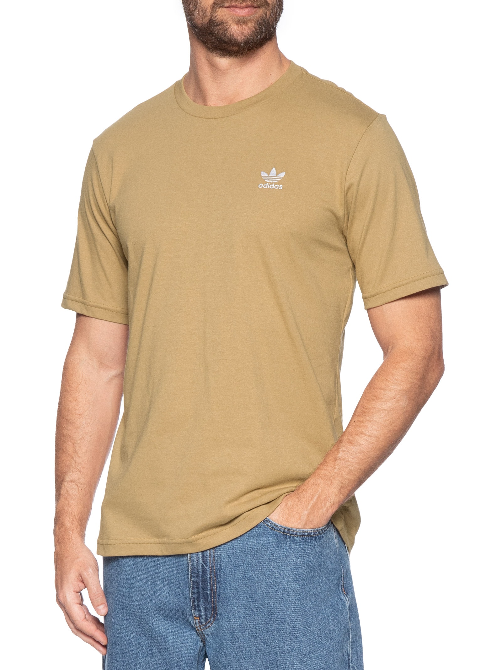 Camiseta Masculina Trefoil Marrom Adidas Originals