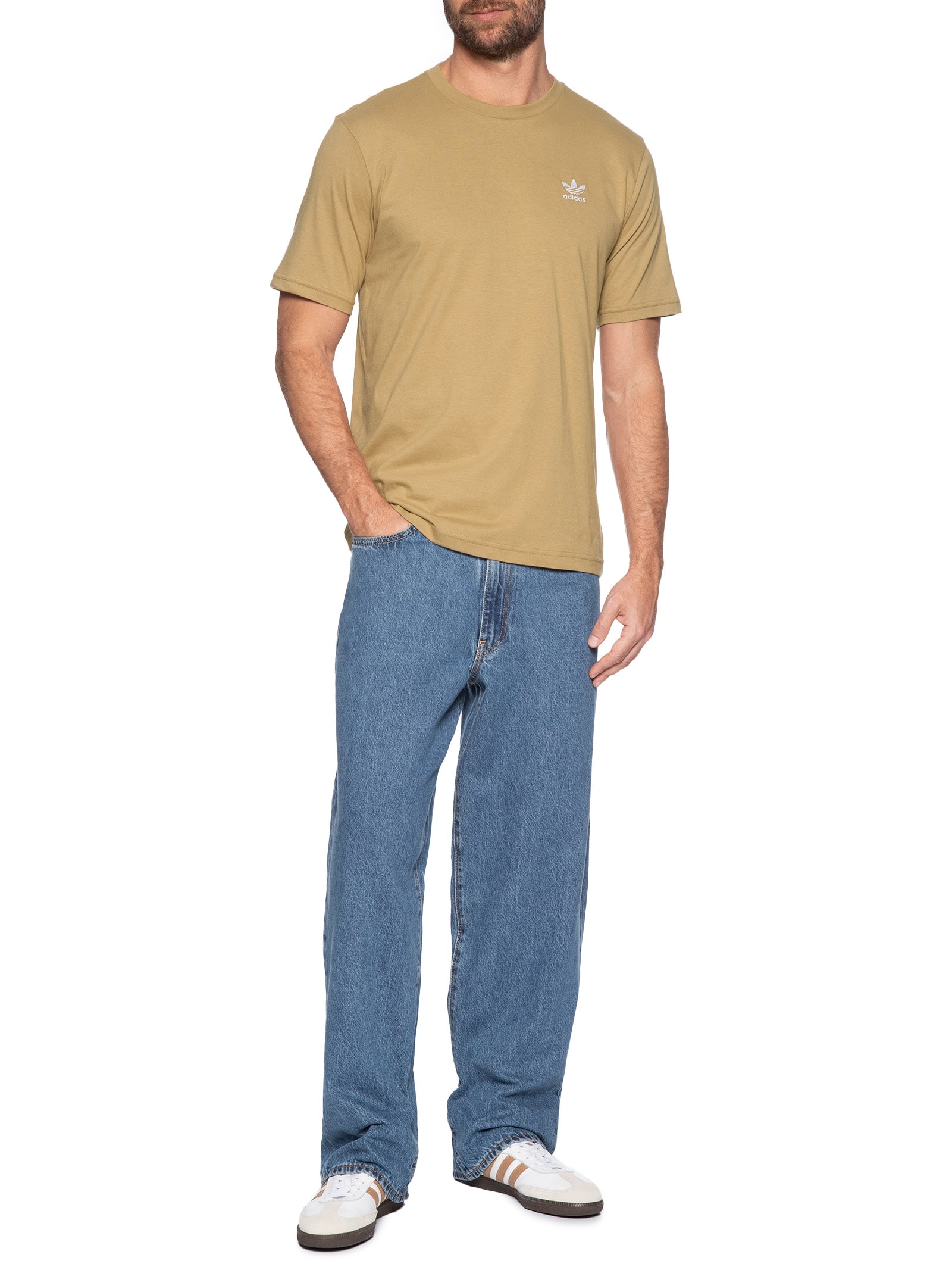 Camiseta Masculina Trefoil Marrom Adidas Originals