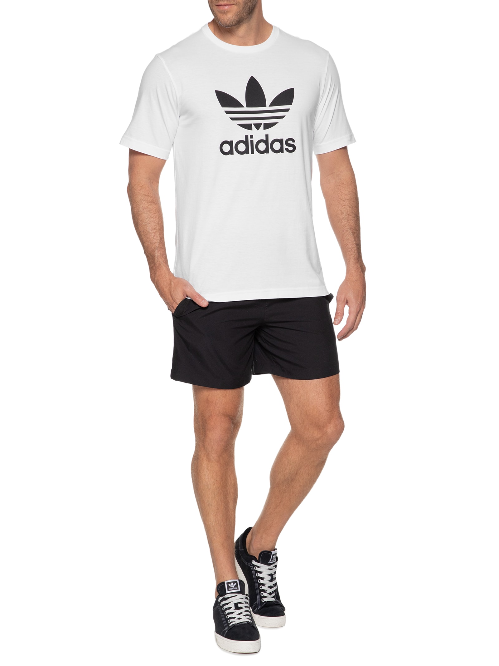 Camiseta Masculina Trefoil Off White Adidas Originals
