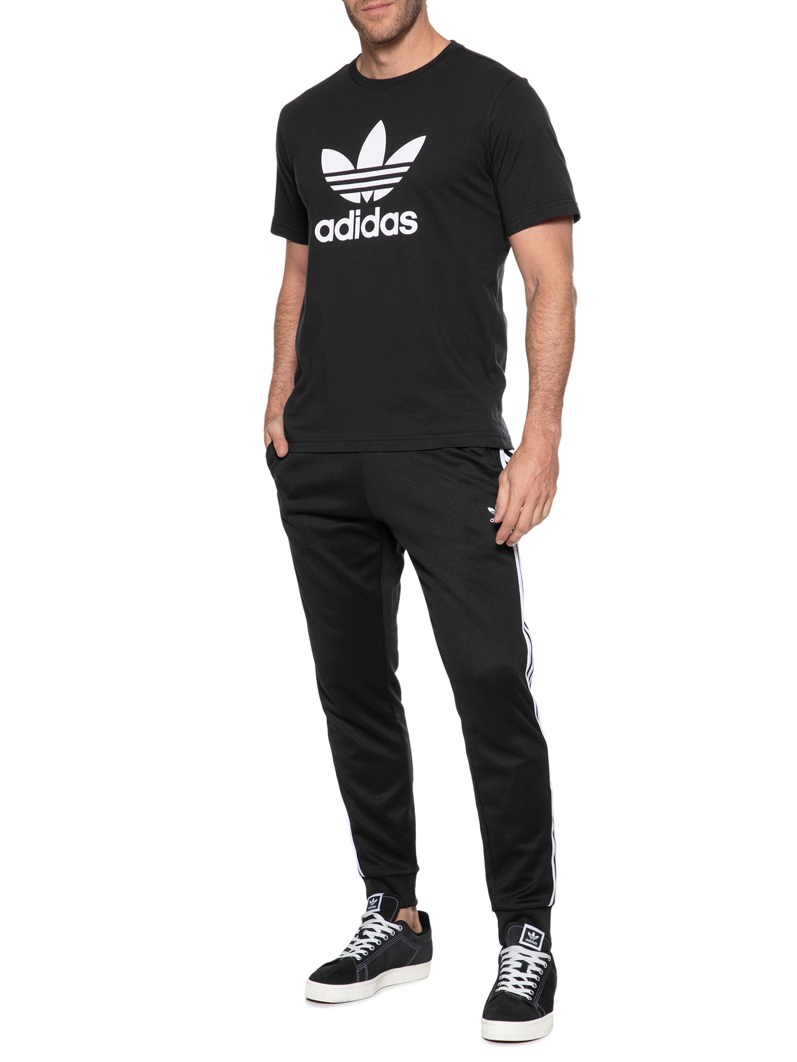 Camiseta Masculina Trefoil Preto Adidas Originals