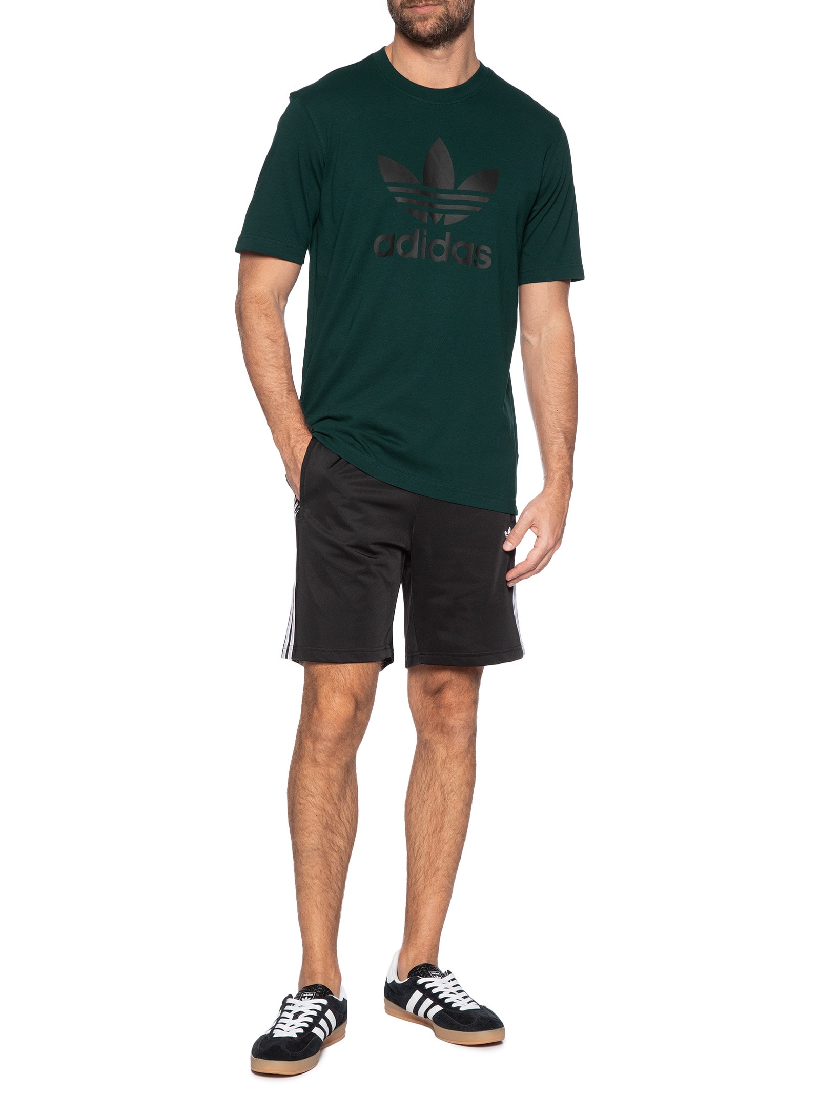 Camiseta Masculina Trefoil Verde Adidas Originals