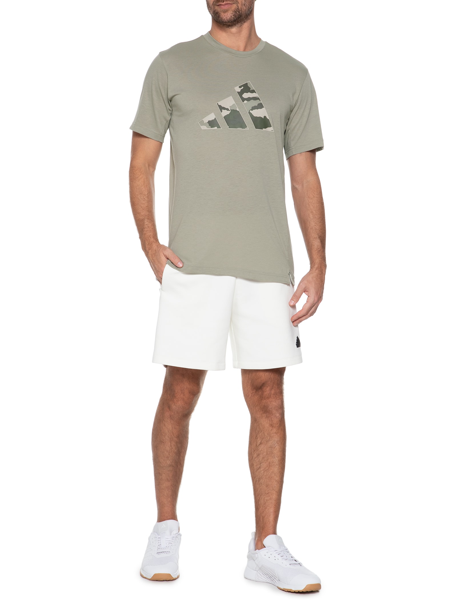 Adidas - Camiseta Masculina Treino Essentials Camo Graphic Logo