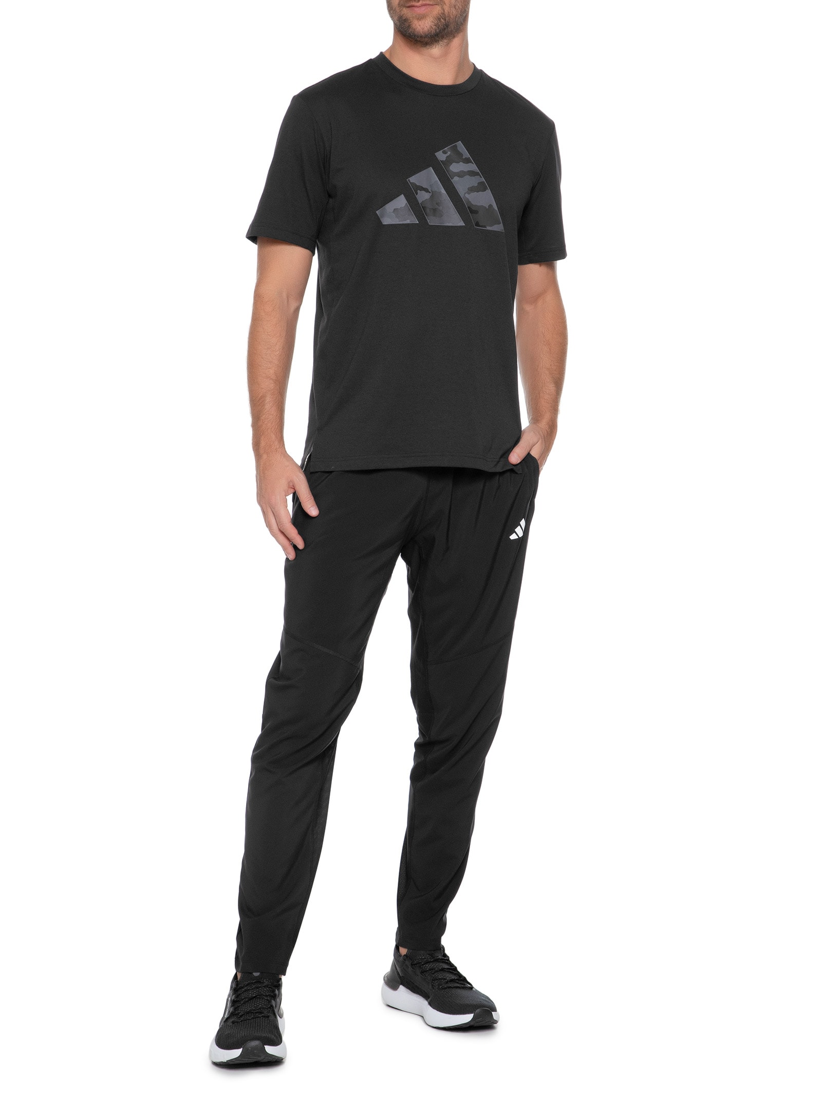 Is6151 Camiseta Masculina Treino Essentials Camo Graphic Logo - Adidas - Preto
