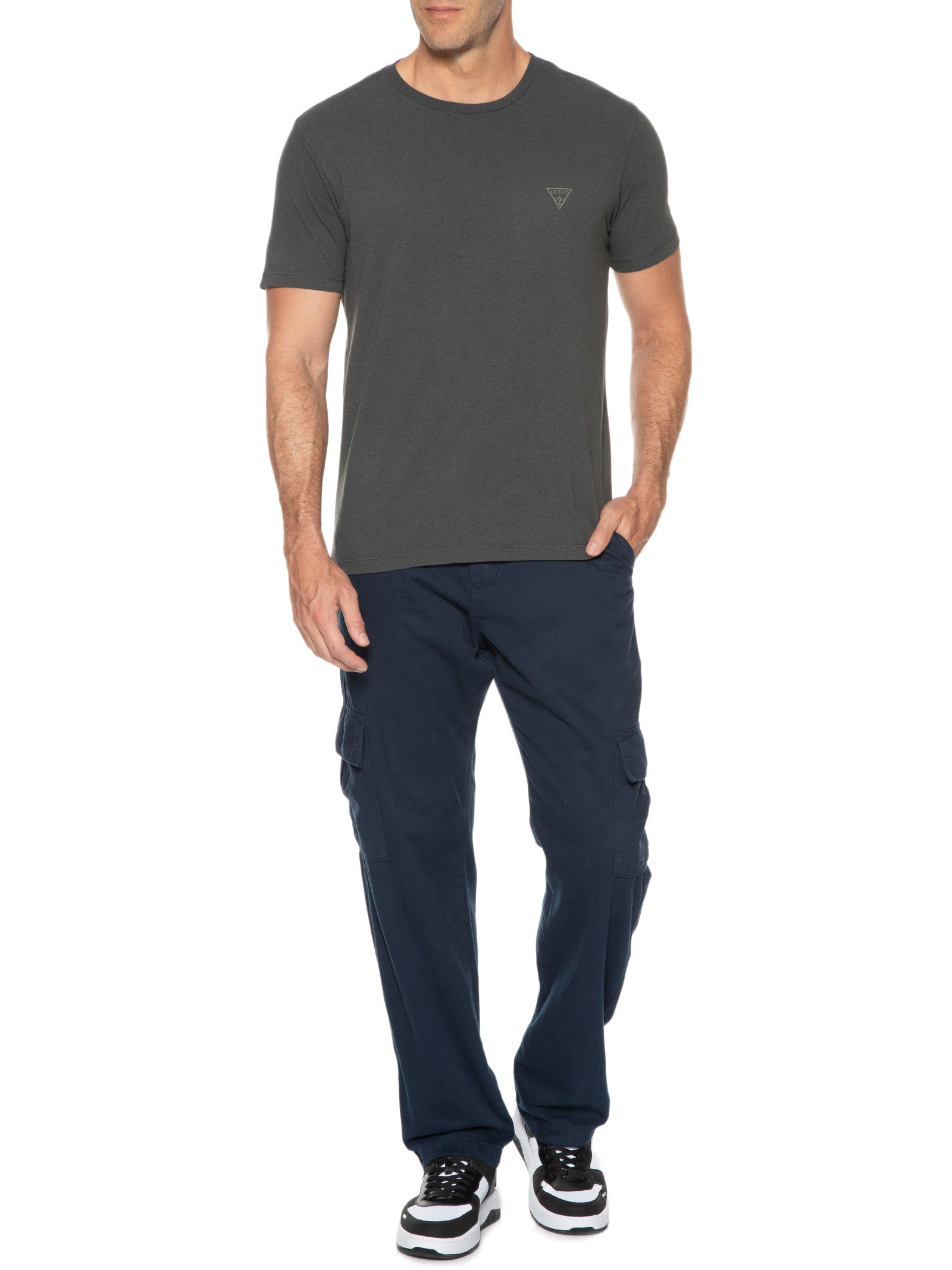 Camiseta Masculina Triang Pq Puff Verde Guess