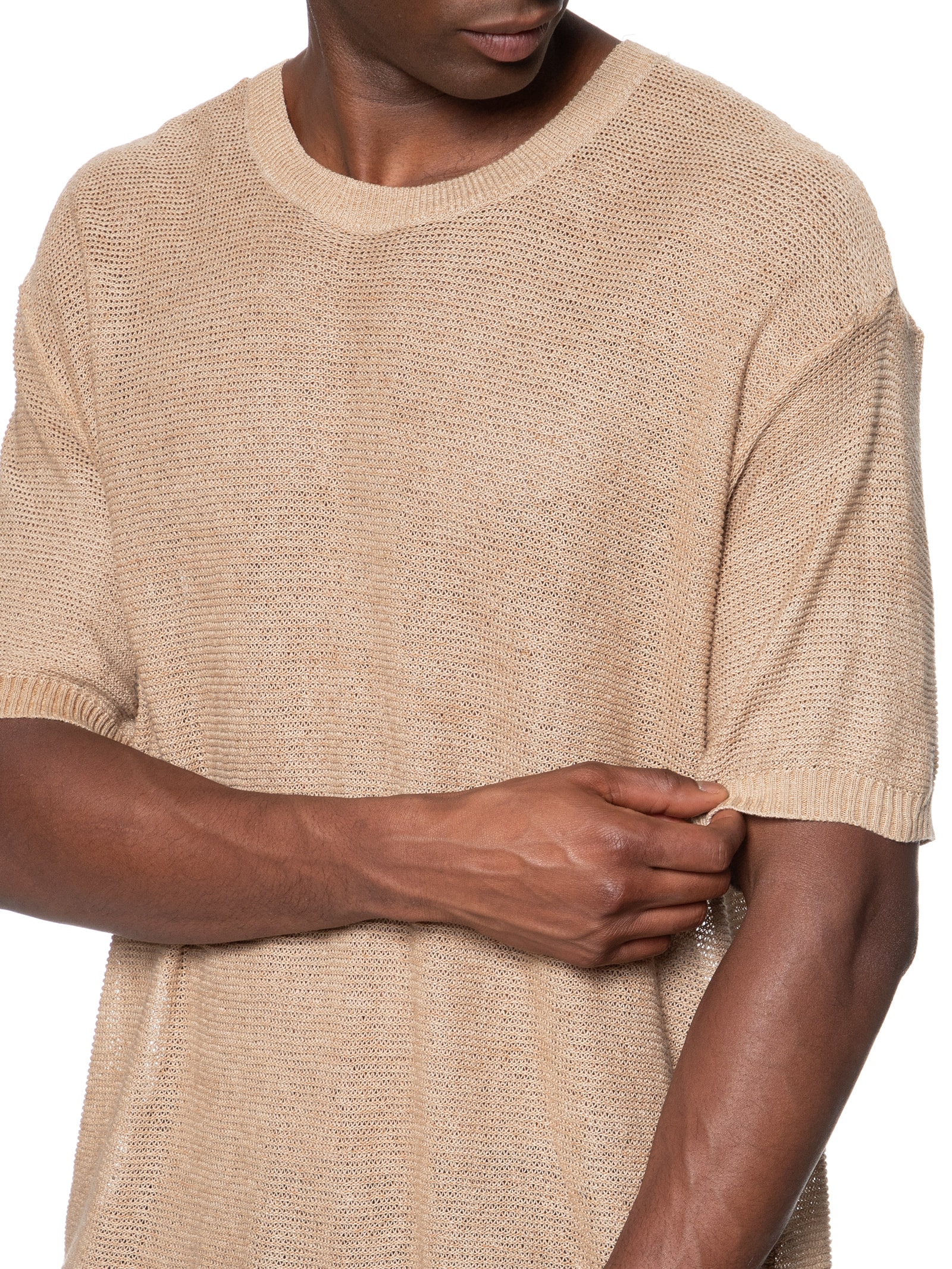 Camiseta Masculina Tricot Cork Bege Osklen