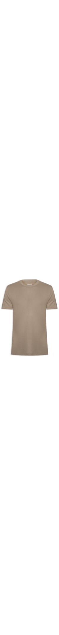 Camiseta Masculina Tricot Em Algodão Pima - Marrom