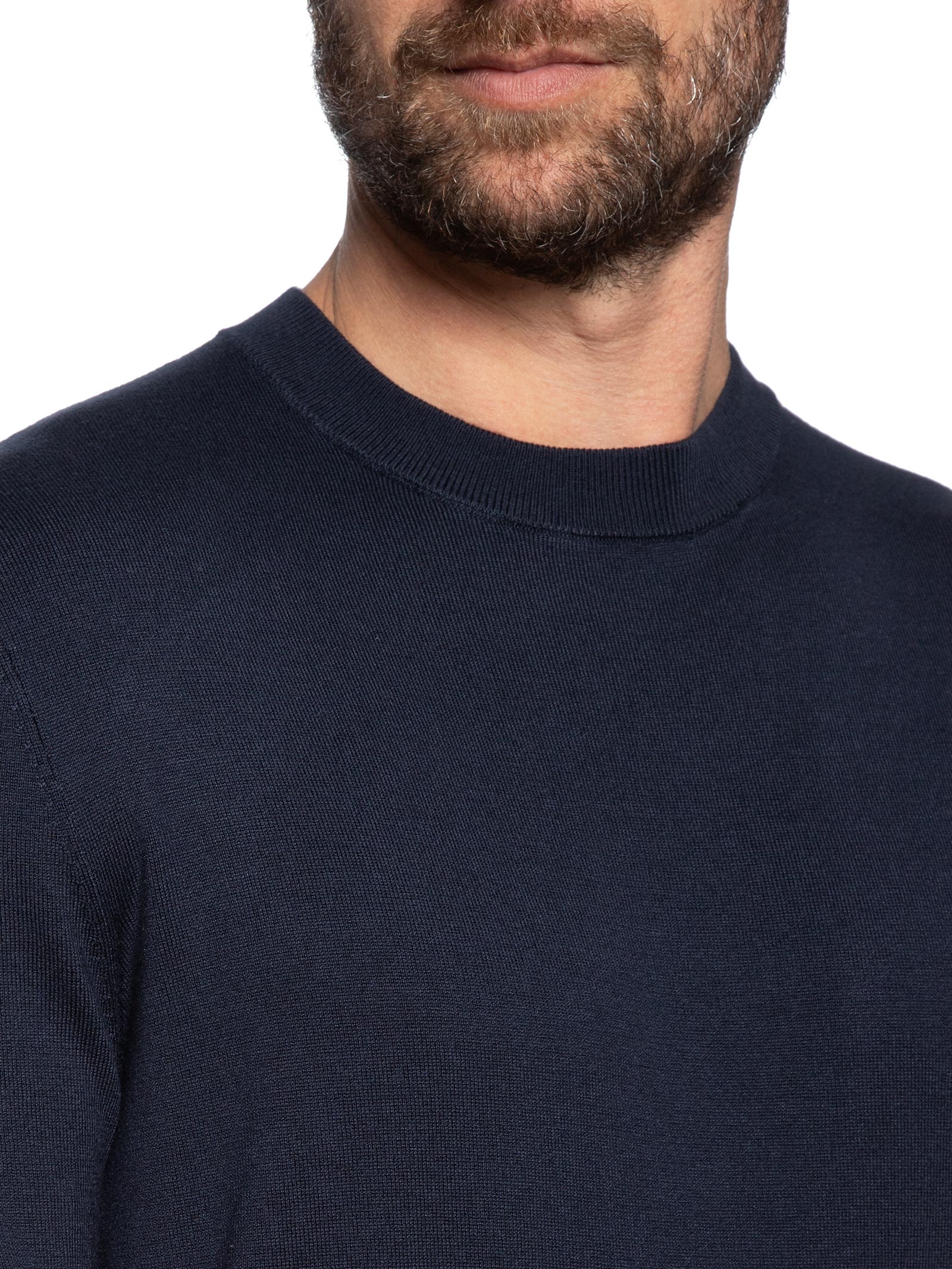Camiseta Masculina Tricot Isla Manga Curta Azul Oficina Reserva