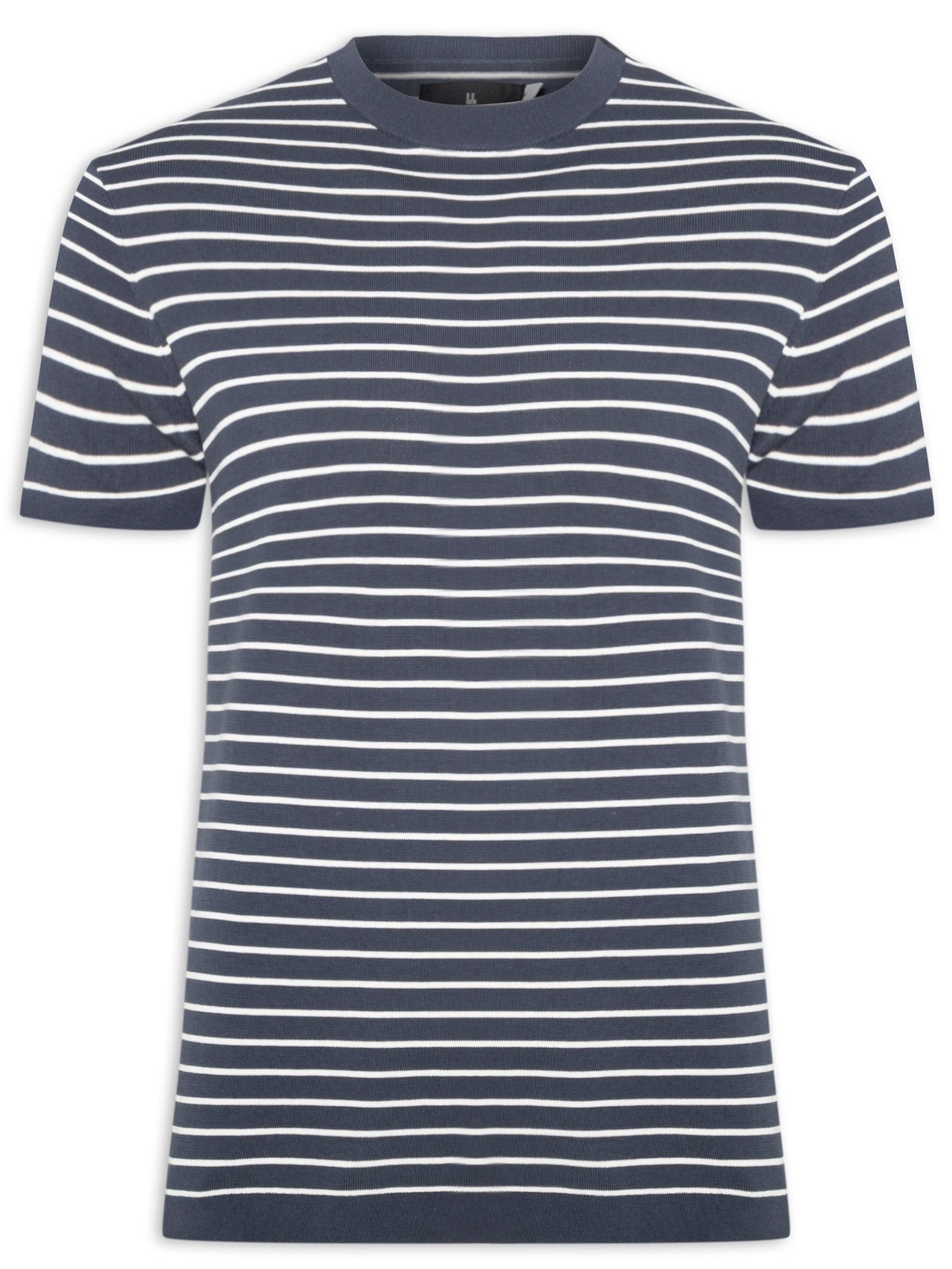 Camiseta Masculina Tricot Listra Viena Azul Foxton