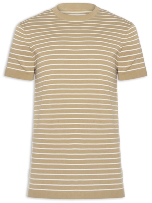 Camiseta Masculina Tricot Listra Viena – Bege