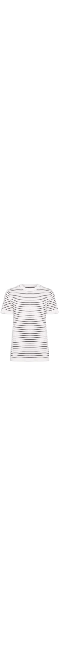 Camiseta Masculina Tricot Listra Viena - Off White