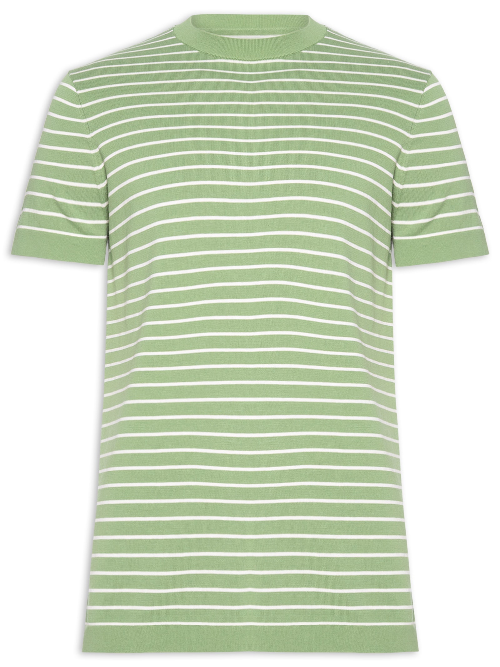 Camiseta Masculina Tricot Listra Viena Verde Foxton