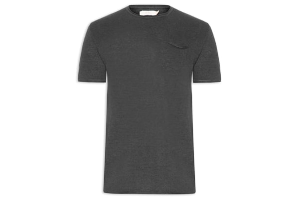 Camiseta Masculina Tricot Mescla Roman - Preto