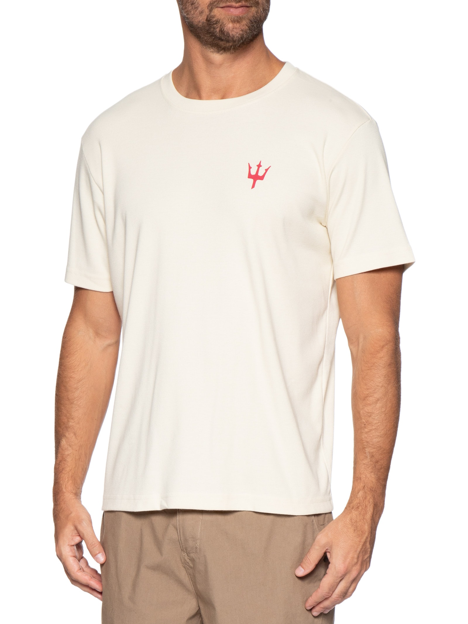 Camiseta Masculina Tridente Sunset Bege Osklen