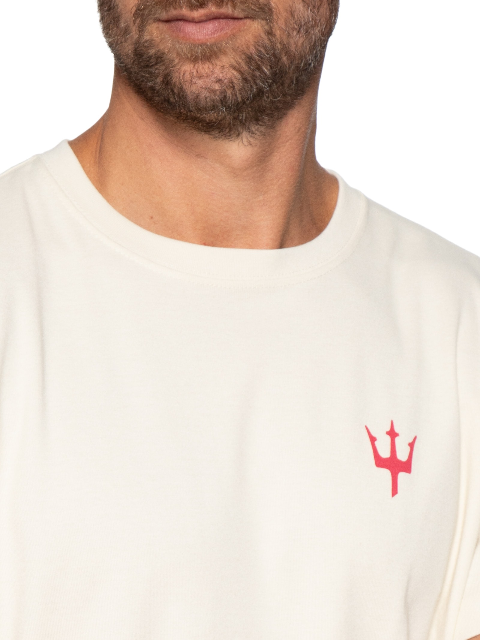 Camiseta Masculina Tridente Sunset Bege Osklen