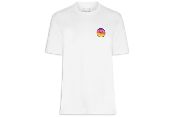 Camiseta Masculina Tridente Sunset Manga Curta - Branco