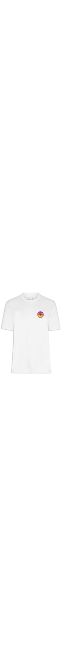 Camiseta Masculina Tridente Sunset Manga Curta - Branco