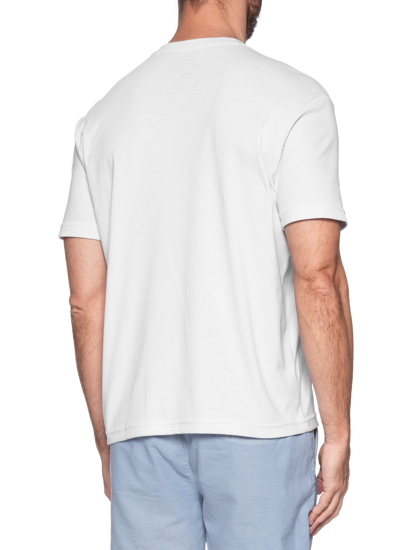 Camiseta Masculina Tridente Sunset Manga Curta Branco Osklen