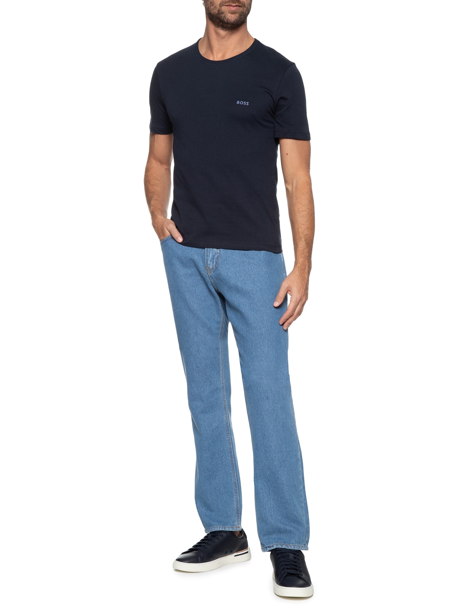 Camiseta Masculina Trn Classic 3 Peças Preto Boss