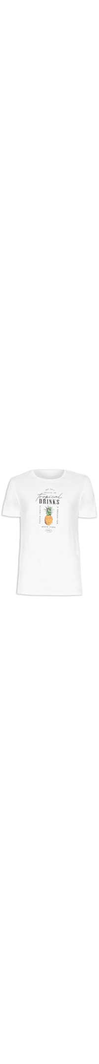 Camiseta Masculina Tropical Drinks - Branco