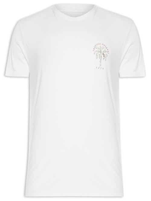 Camiseta Masculina Tropical Gallery – Branco