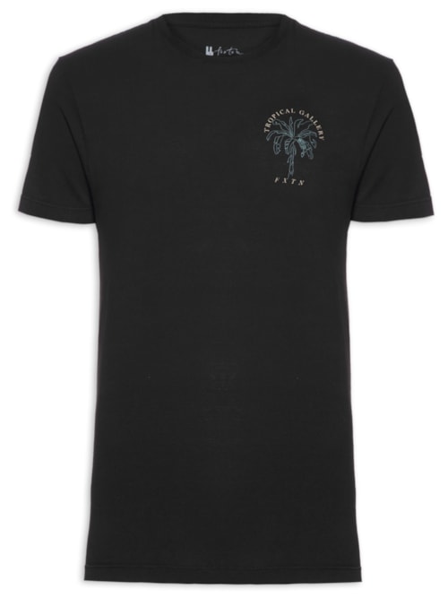 Camiseta Masculina Tropical Gallery – Preto