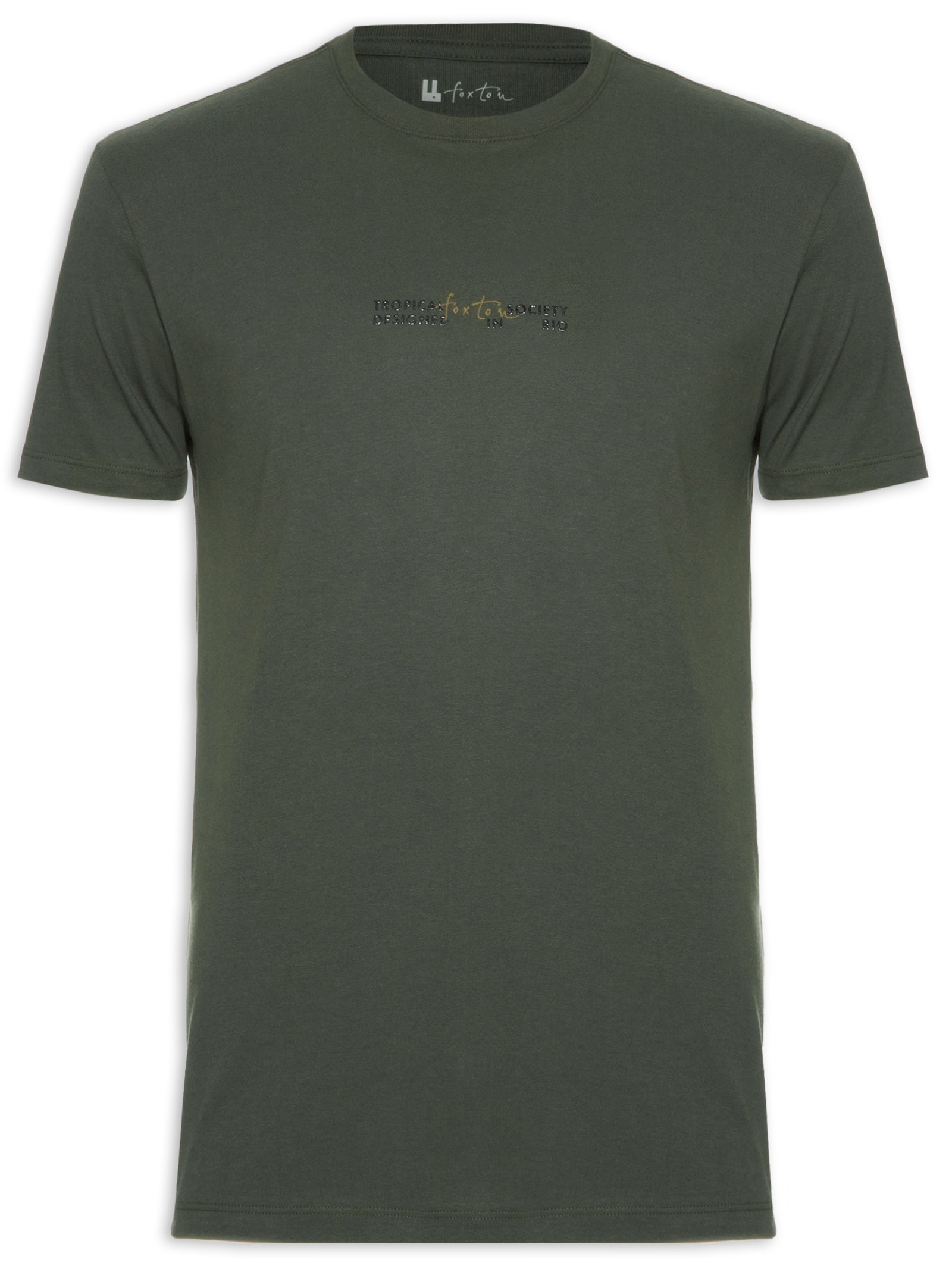 Camiseta Masculina Tropical Society Verde Foxton