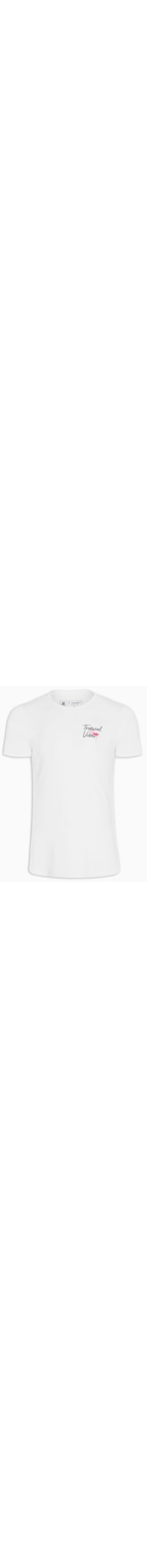 Camiseta Masculina Tropical Vibes 21 - Branco