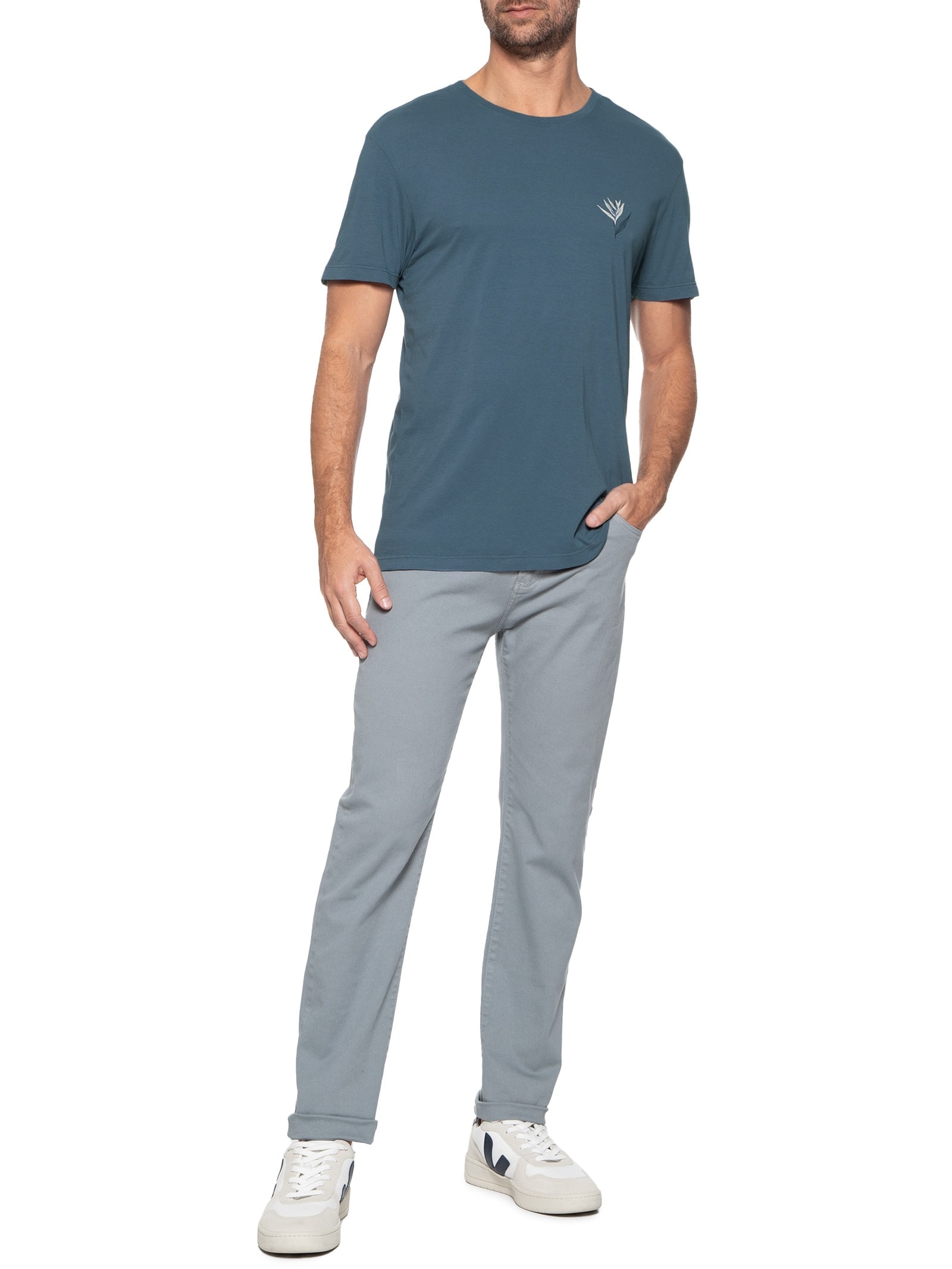 Camiseta Masculina Tropicale Azul Foxton