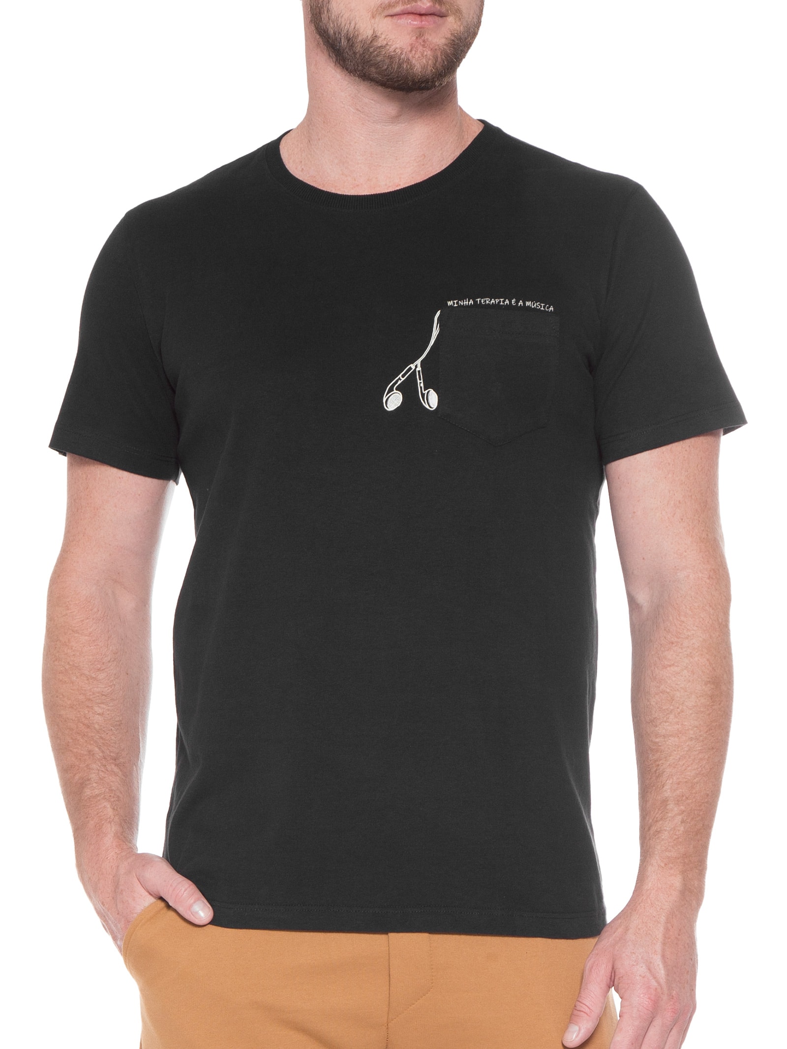 Camiseta Masculina Ts Touch Minha Terapia Preto Limits