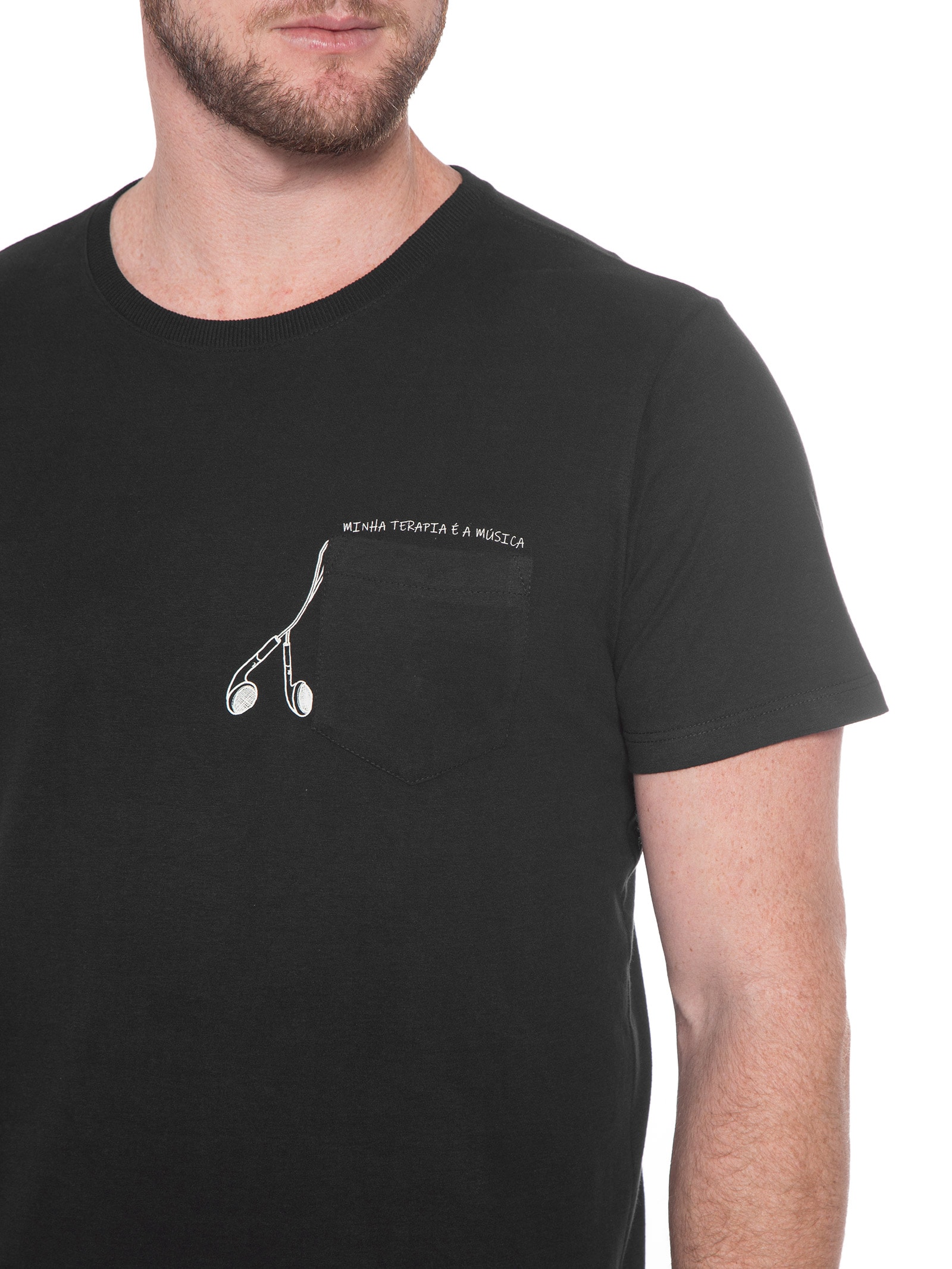 Camiseta Masculina Ts Touch Minha Terapia Preto Limits