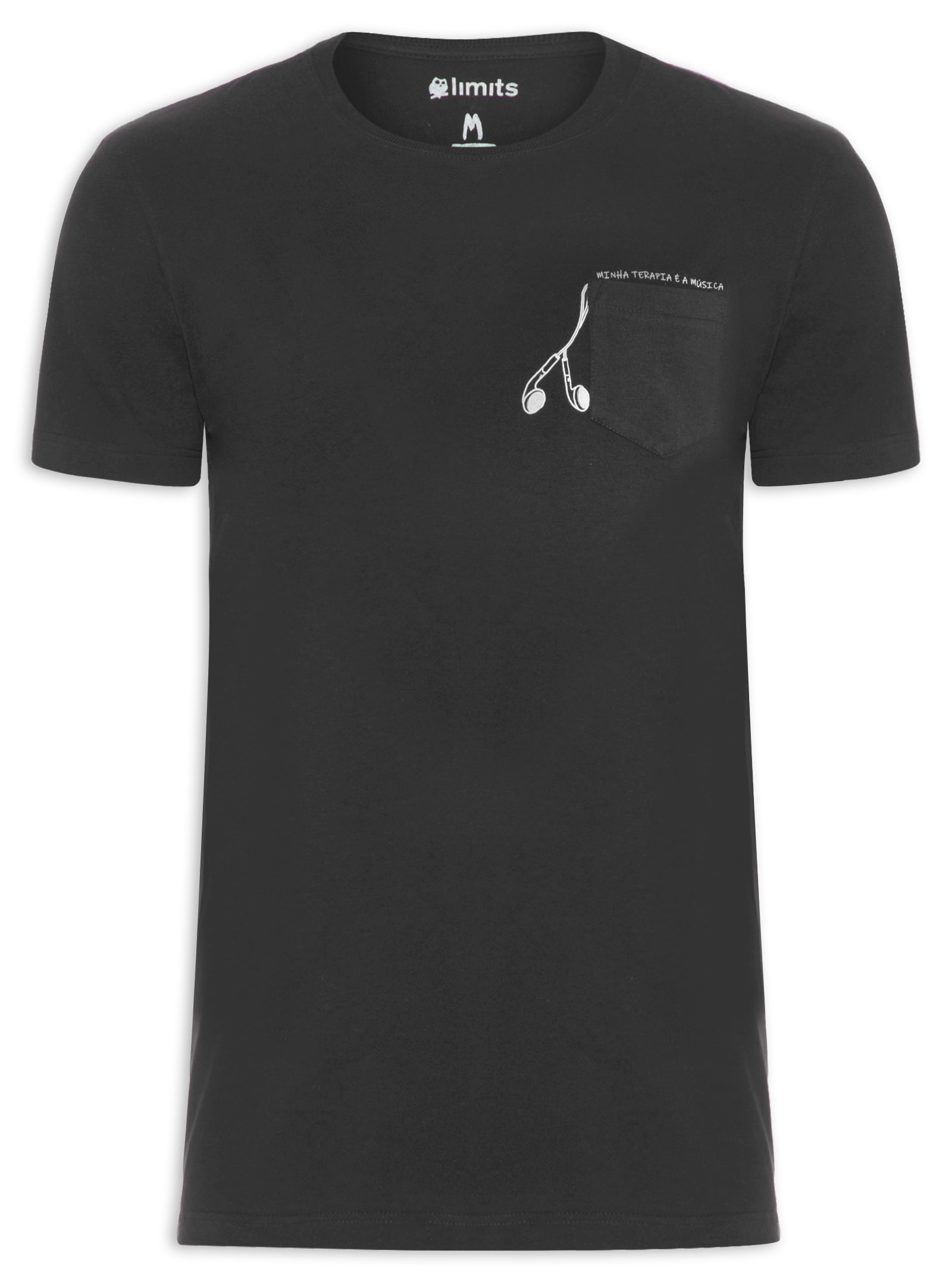 Camiseta Masculina Ts Touch Minha Terapia Preto Limits