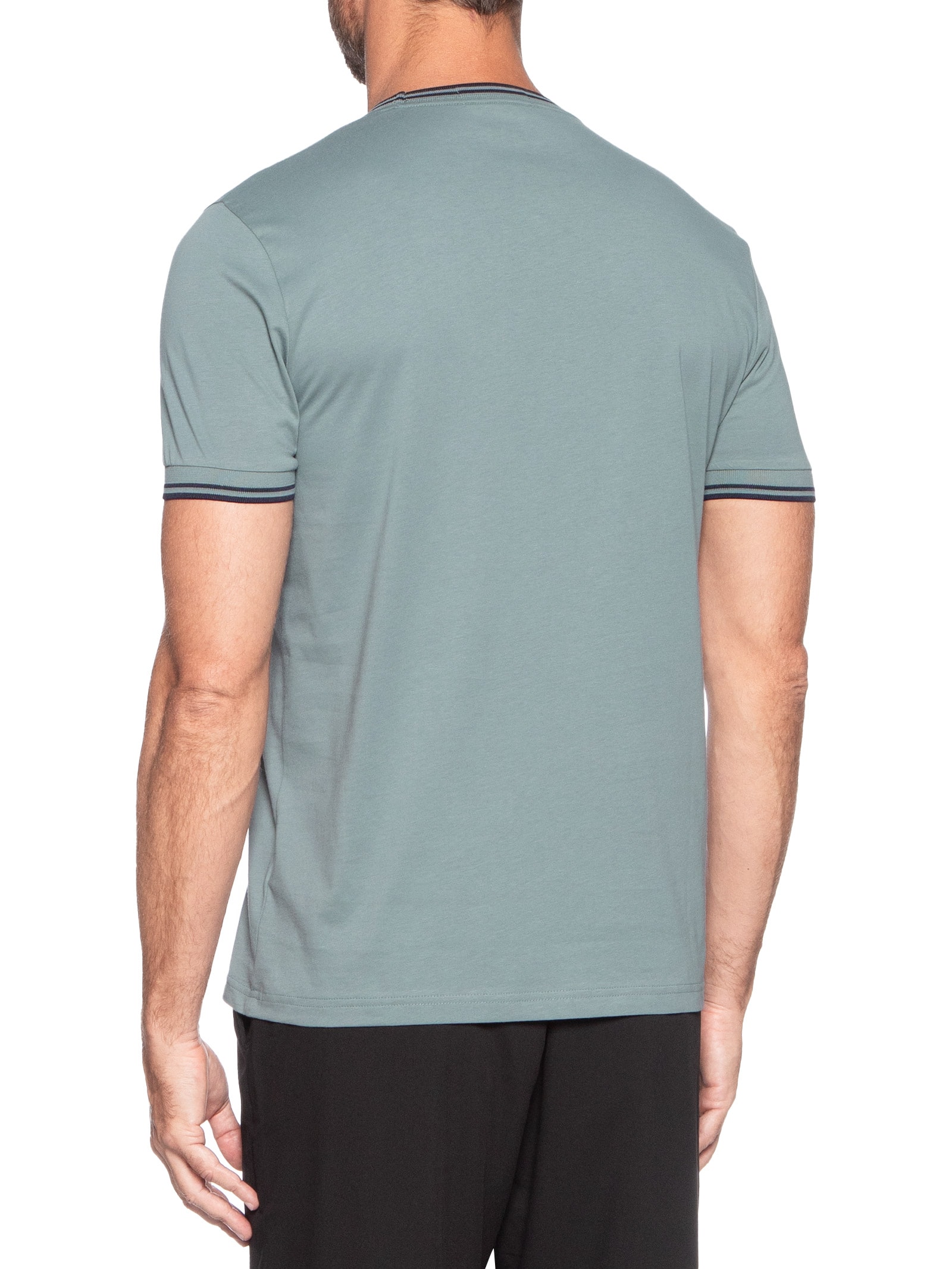Camiseta Masculina Twin Tipped Regular Fit Azul Fred Perry