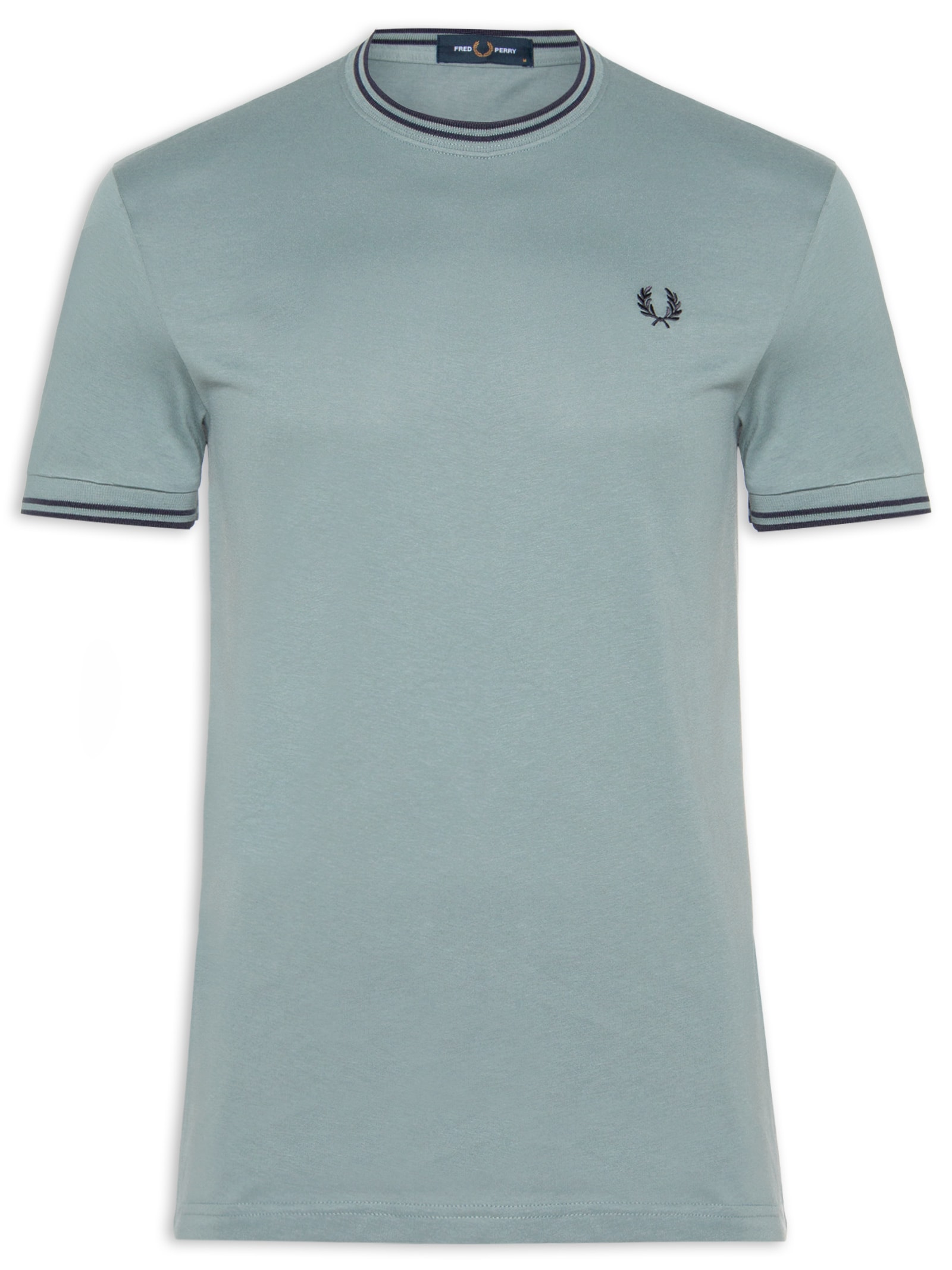 Camiseta Masculina Twin Tipped Regular Fit Azul Fred Perry