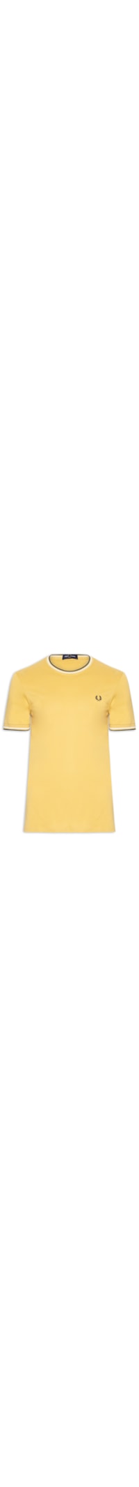 Camiseta Masculina Twin Tipped Regular Fit Em Algodão - Amarelo