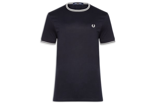 Camiseta Masculina Twin Tipped Regular Fit Em Algodão - Azul