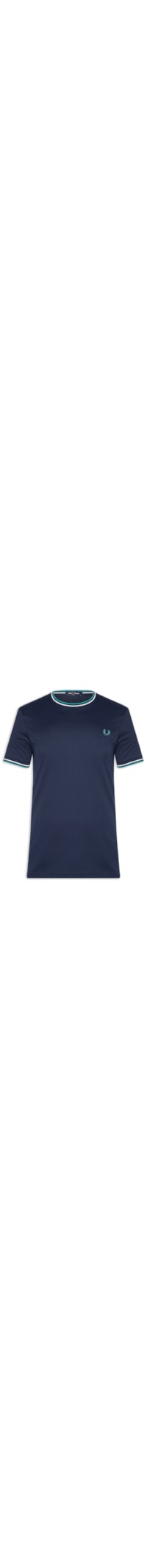 Camiseta Masculina Twin Tipped Regular Fit Em Algodão - Azul