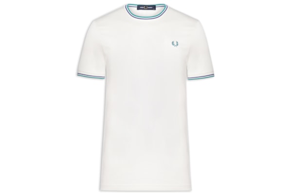 Camiseta Masculina Twin Tipped Regular Fit Em Algodão - Branco