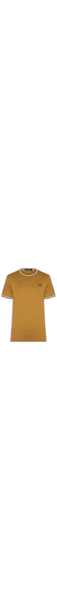 Camiseta Masculina Twin Tipped Regular Fit Em Algodão - Marrom