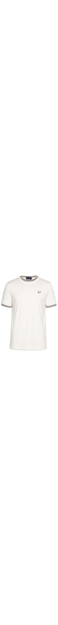 Camiseta Masculina Twin Tipped Regular Fit Em Algodão - Off White