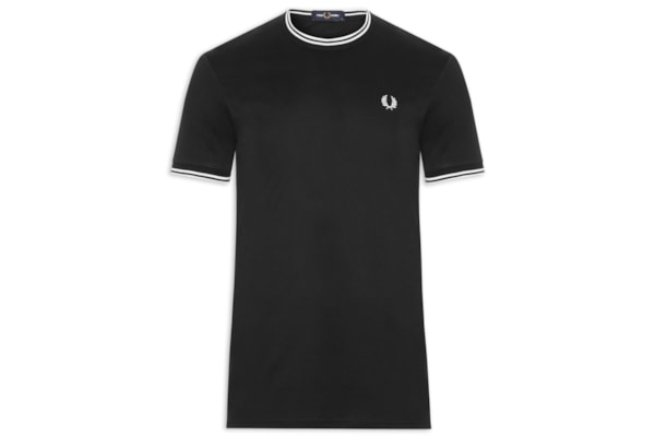Camiseta Masculina Twin Tipped Regular fit em Algodão - Preto