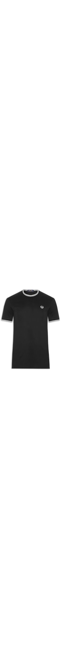 Camiseta Masculina Twin Tipped Regular fit em Algodão - Preto