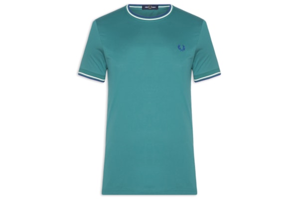 Camiseta Masculina Twin Tipped Regular Fit Em Algodão - Verde