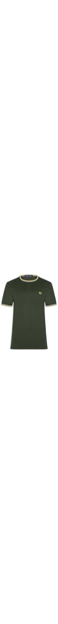 Camiseta Masculina Twin Tipped Regular Fit Em Algodão - Verde